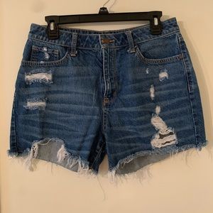 Distressed Jean Shorts